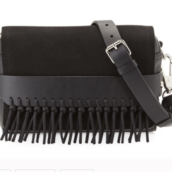 3.1 Phillip Lim Handbags - 3.1 Phillip Lim Bianca Olive/Black fringed crossbody. CB220